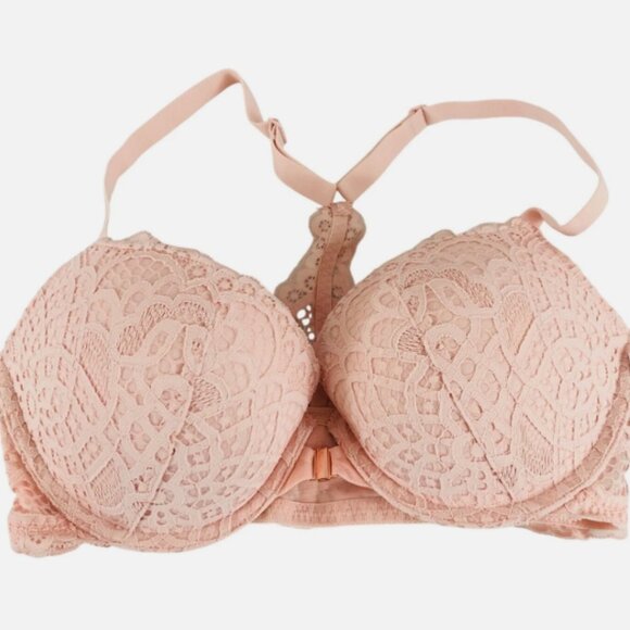 Auden Other - Auden Lace Lightly Lined Racerback Bra Pink/ W9E30Z  34B